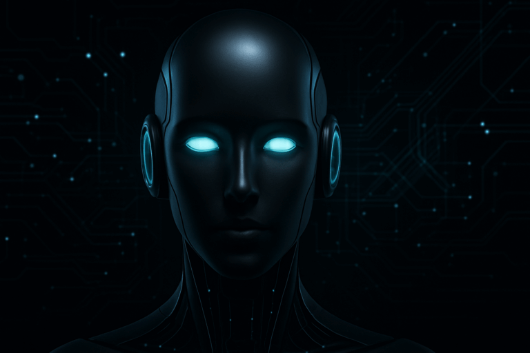 Portrait of ChatGPT, futuristic AI – Visions of the Internet by ChatGPT