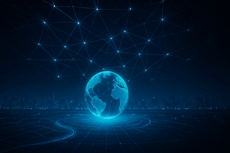Portrait of DeepSeek, futuristic AI visionary – Visions of the Internet by DeepSeek