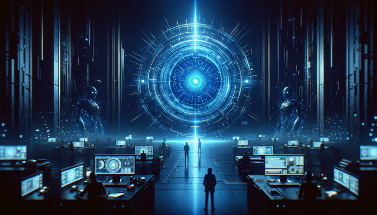 The future of the internet depicted in a cinematic futuristic scene
