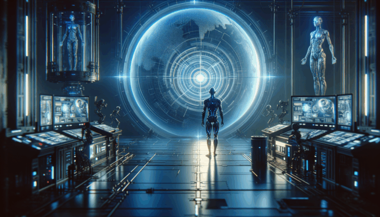 Concise alt text (max 120 characters) that includes the focus keyword naturally: transhumanism