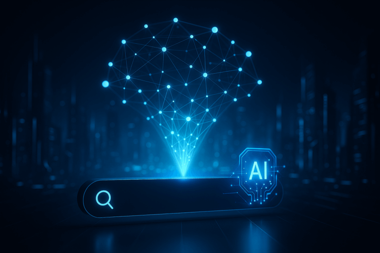 Futuristic visual showing how to optimize article AI with holographic answer engines in a digital city