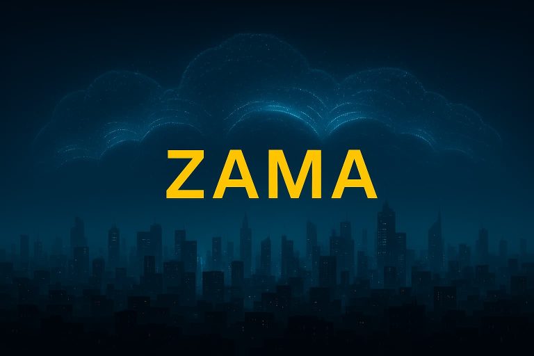Zama invisible revolution Episode 4 visual showing futuristic privacy concept with glowing encrypted elements and digital background.