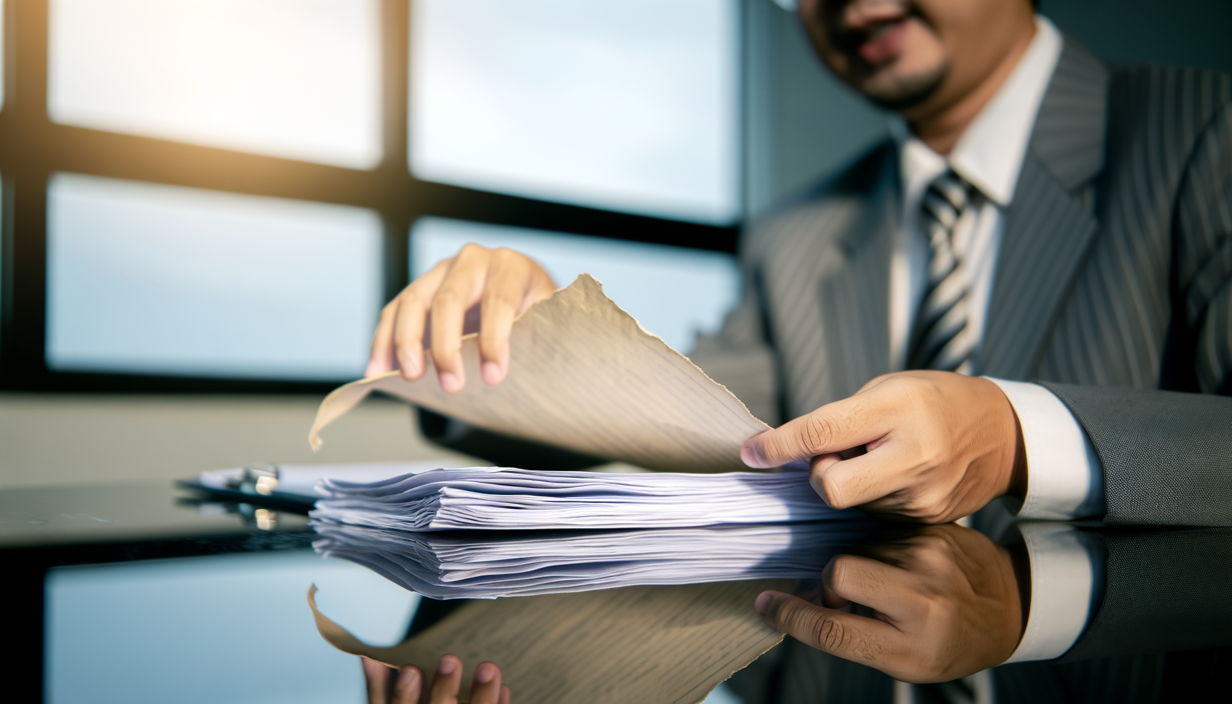 Person reviewing legal documents with California AG AI-generated deepfakes